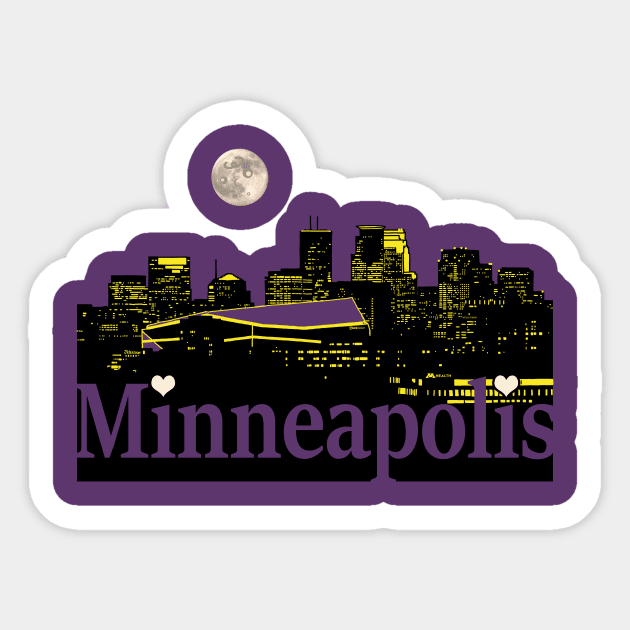 Minneapolis skyline Sticker by BogusPunkin Studios 